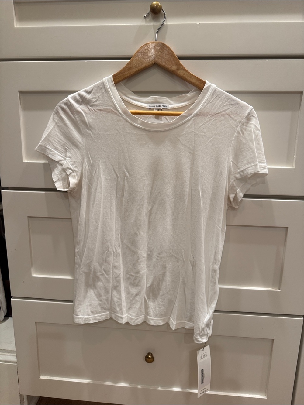 James Perse White Short Sleeve Crew Tee